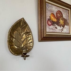 Vintage Solid brass wall candle holder